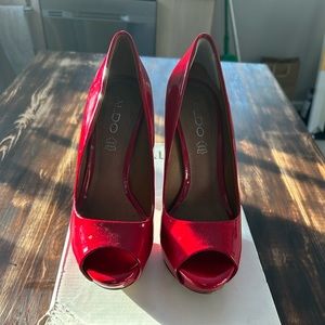 Aldo Red Patent Heels